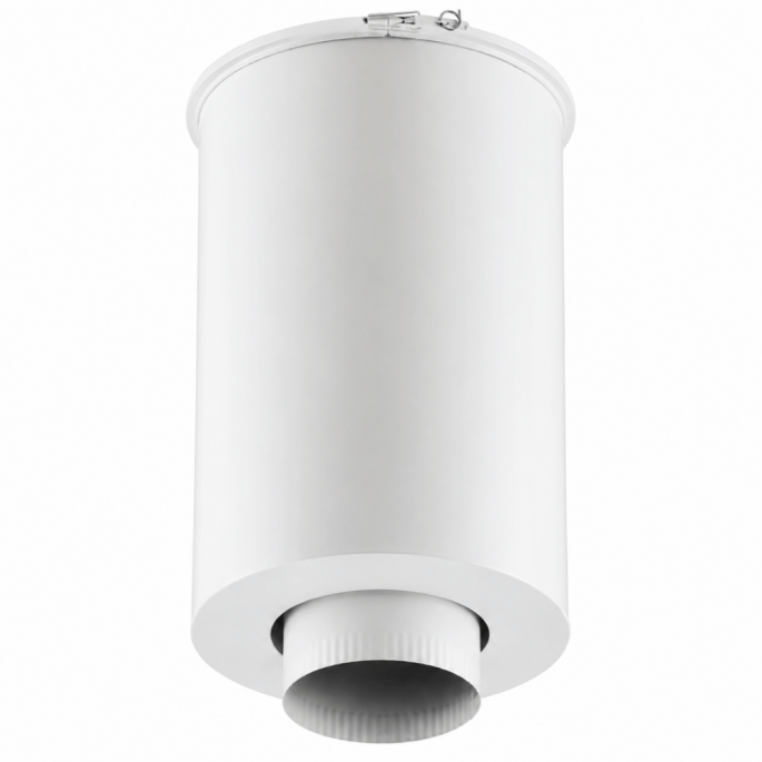 Elément droit de finition blanc Poujoulat Inox-Galva