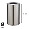 Tuyau Poujoulat Inox-Inox D 230 Lg 45cm