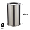 Tuyau Poujoulat Inox-Inox D 150 Lg 45cm