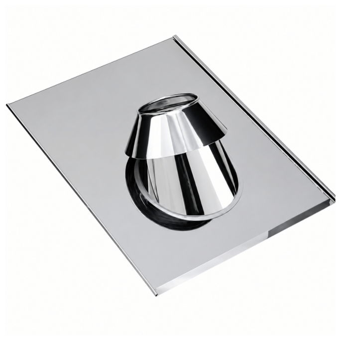 Solin Inox ardoises 30° à 45° avec collerette Poujoulat D 155 à 230