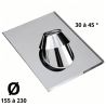Solin Inox ardoises 30° à 45° avec collerette Poujoulat D 155 à 230