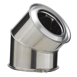 Coude Poujoulat Inox-Inox D 230 45°