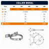 Collier mural Poujoulat Inox-Inox D 150 CMI 31 150 082
