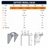Support mural Poujoulat Inox-Galva 230