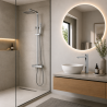 Ensemble Mitigeur lavabo + Colonne de douche + Mitigeur bain douche + Bonde Sirius Kroos