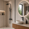 Ensemble Mitigeur lavabo + Colonne de douche + Mitigeur bain douche + Bonde Sirius Kroos
