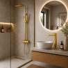 Ensemble Mitigeur lavabo + Colonne de douche + Mitigeur bain douche + Bonde Sirius Kroos