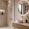 Ensemble Mitigeur lavabo + Colonne de douche + Mitigeur bain douche + Bonde Sirius Kroos
