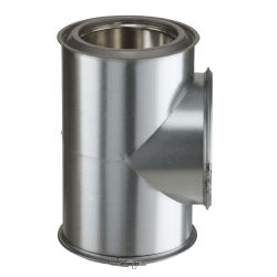 Te isolé 90 ° Poujoulat Inox-Galva D 150 Te isolé 90 ° Poujoulat Inox-Galva D 150