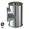 Te isolé 90 ° Poujoulat Inox-Galva D 150 