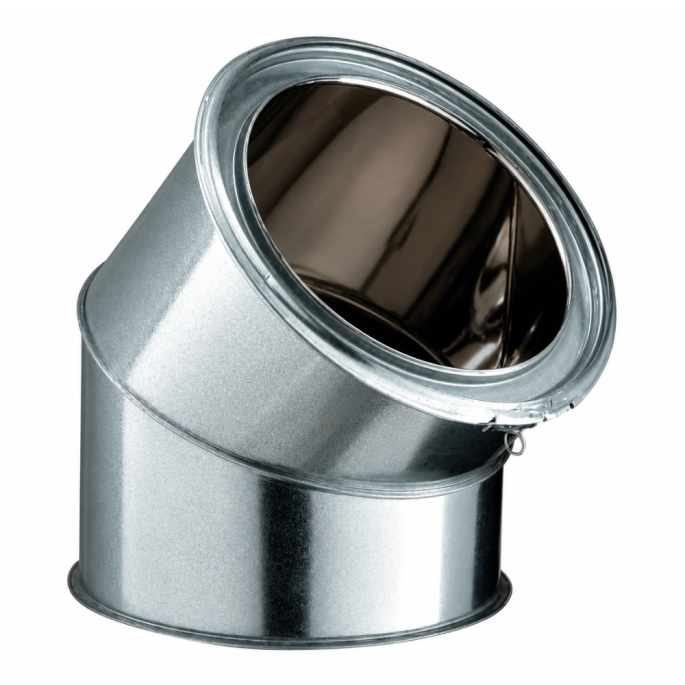 Coude Poujoulat Inox-Galva D 200 45 °