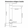 Ensemble Mitigeur lavabo + Colonne de douche + Mitigeur bain douche + Bonde Sirius Kroos
