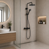 Destockage / Colonne de douche thermostatique noire TRES