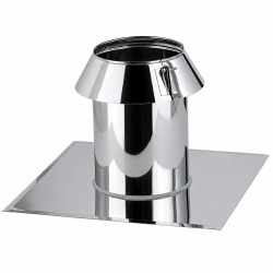 Solin Inox toit plat avec collerette Poujoulat D 155 à 230