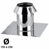 Solin Inox toit plat avec collerette Poujoulat D 155 à 230