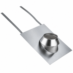 Solin Inox 15 à 30° ardoise avec collerette Therminox Poujoulat TI