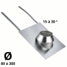 Solin Inox 15 à 30° ardoise avec collerette Therminox Poujoulat TI