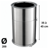 Elément réglable D 200 de 45 à 35 cm Poujoulat ER Inox - Galva