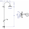 Colonne de douche thermostatique PARIGI Ondyna