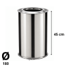 Tuyau Poujoulat Inox-Inox D 180 Lg 45cm