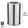 Tuyau Poujoulat Inox-Inox D 230 Réglable de Lg 35 à 45 cm