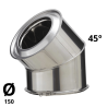 Coude Poujoulat Inox-Inox D 150 45°