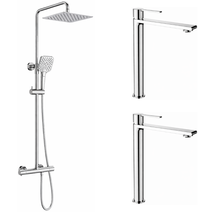 Ensemble mitigeur lavabo + Colonne de douche Figaro