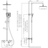 Ensemble mitigeur lavabo + Colonne de douche Figaro