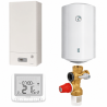 Pack chaudière électrique 3 à 15 Kw + chauffe eau 150 L + accessoires