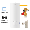 Pack Chauffe eau électrique Stéatis stable au sol 200 Litres THERMOR + Groupe de sécurité 3/4" + Siphon de groupe