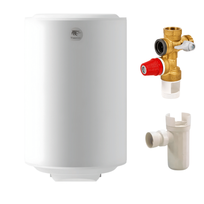 Kit groupe de sécurité 3/4" pour chauffe eau + siphon de groupe
