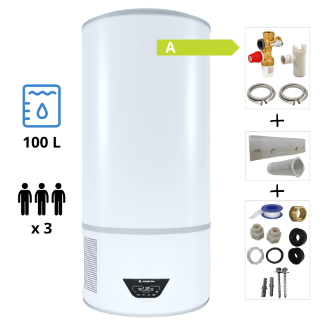 Chauffe-eau hybride thermodynamique Ariston Lydos 100 l