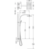 Colonne de douche avec douchette Slim TRES