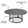Chapeau aspirateur anti-oiseaux D155 finition Inox CAOI31155038 Poujoulat
