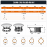 Chapeau aspirateur anti-oiseaux D155 finition Inox CAOI31155038 Poujoulat