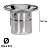 Reduction conique raccordement inox Poujoulat