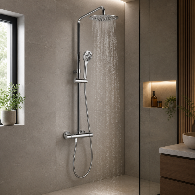 Colonne de douche thermostatique Flat TRES