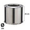 Tuyau Poujoulat Inox-Inox D 200 Lg 25cm