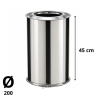 Tuyau Poujoulat Inox-Inox D 200 Lg 45cm