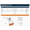 Solin Inox ardoises SIA 15° à 30° avec collerette Poujoulat D 150