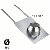 Solin Inox ardoises SIA 15° à 30° avec collerette Poujoulat D 150