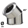 Coude Poujoulat Inox-Inox D 200 45°