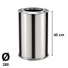 Tuyau Poujoulat Inox-Inox D 155 Lg 45cm