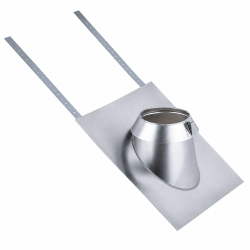 Solin Inox ardoises SIA 30° à 45° avec collerette Poujoulat D 150 Solin Inox ardoises SIA 30° à 45° avec collerette Poujoulat D 150