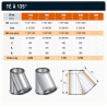 Te isolé 135 ° Poujoulat Inox-Galva D 230