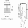 Colonne de douche baignoire thermostatique Touareg 300 VALENTIN
