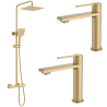 Ensemble 2 mitigeurs lavabo + Colonne de douche Figaro