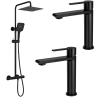 Ensemble 2 mitigeurs lavabo + Colonne de douche Figaro