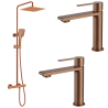 Ensemble 2 mitigeurs lavabo + Colonne de douche Figaro