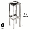 Support au sol réglable Therminox TI-ZI / TR-ZR Poujoulat